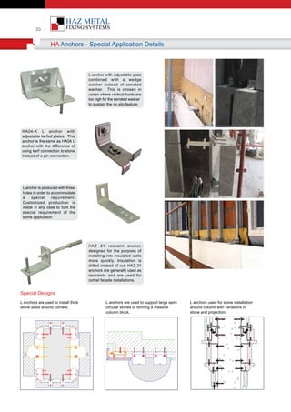 Kin Long Point Fixing Catalogue.pdf Stone Fixing Technical Catalog | PDF