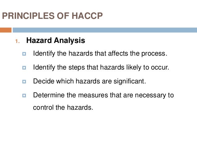 Hazard analysis critical control point (haccp)