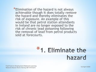 1st April 2020
FastTrack to Employment National Learning
Network Navan Kevin Harvey 087 919 5215
*
*
 