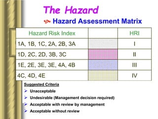 Uhb Risk Matrix Hazard assessment and risk management techniques | PPT