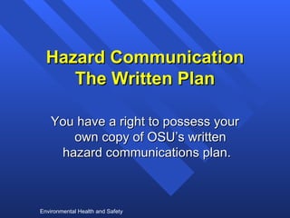 Hazard communication | PPS