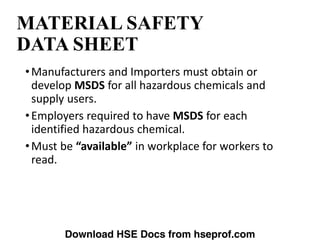 Hazard Communication for a construction sites | PDF
