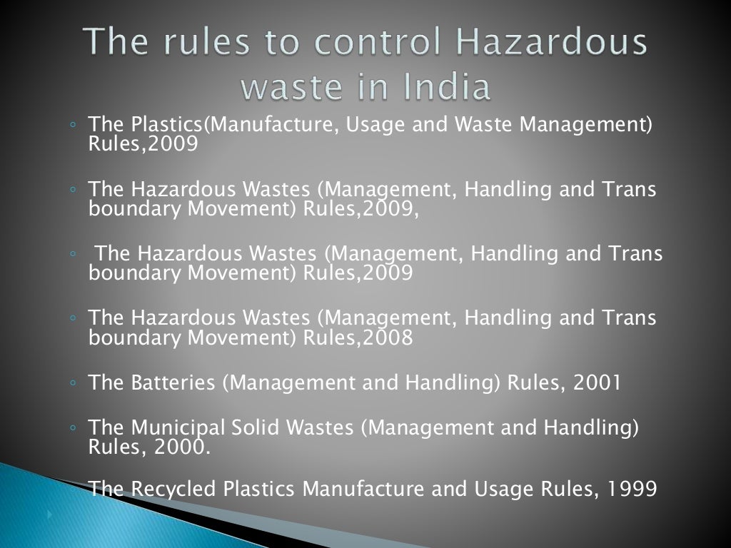 Hazardous Waste Management
