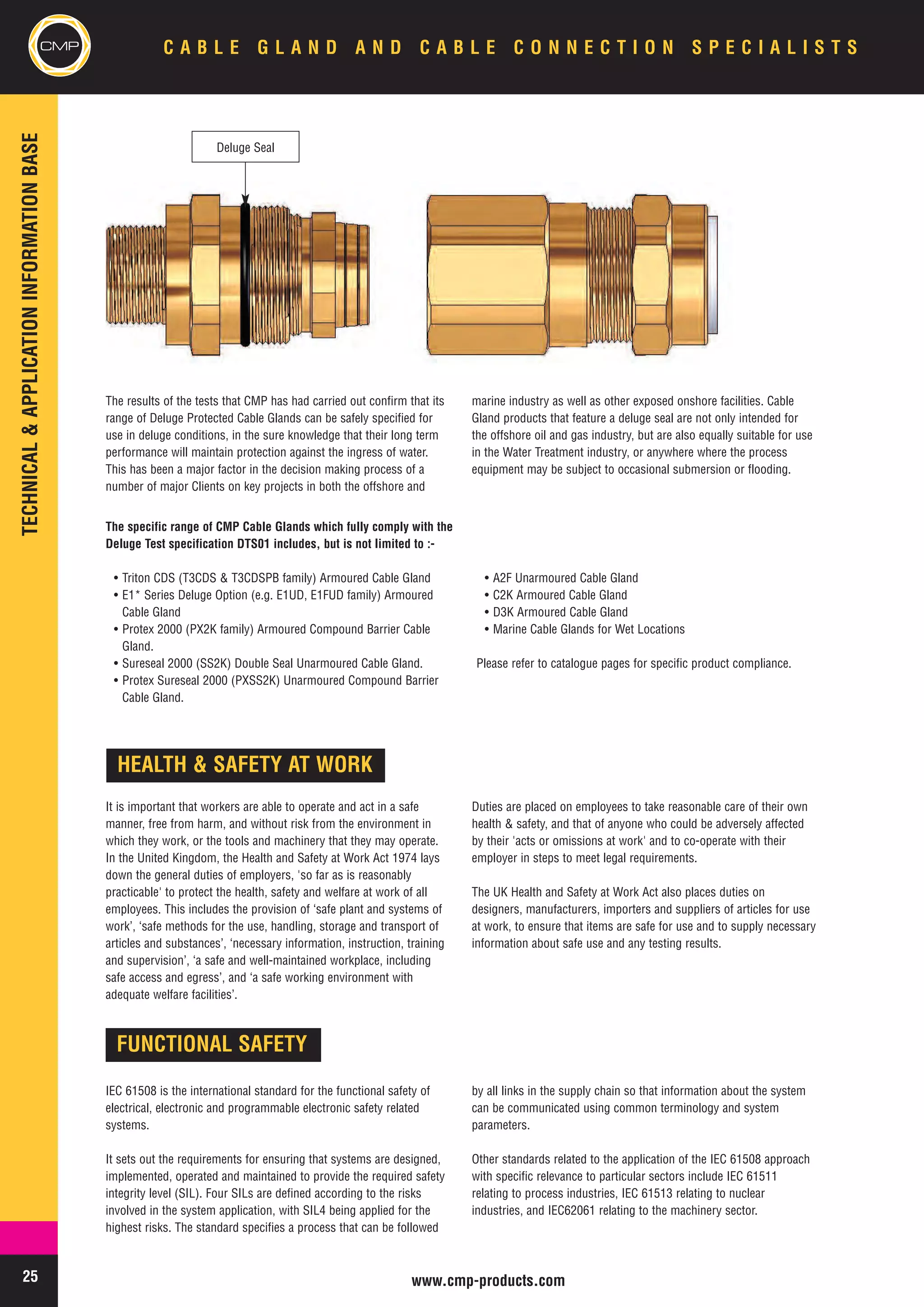 CMP Cable Glands - Hazardous Area Zones 1, 2, 21, 22 Flameproof (ATEX ...