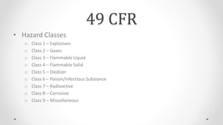 Hazardous Materials Certification Training Part 1 | PPTX