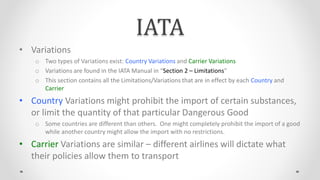 Iata Usg Variation Code Hazardous Materials Certification Training Part 2 | PPTX