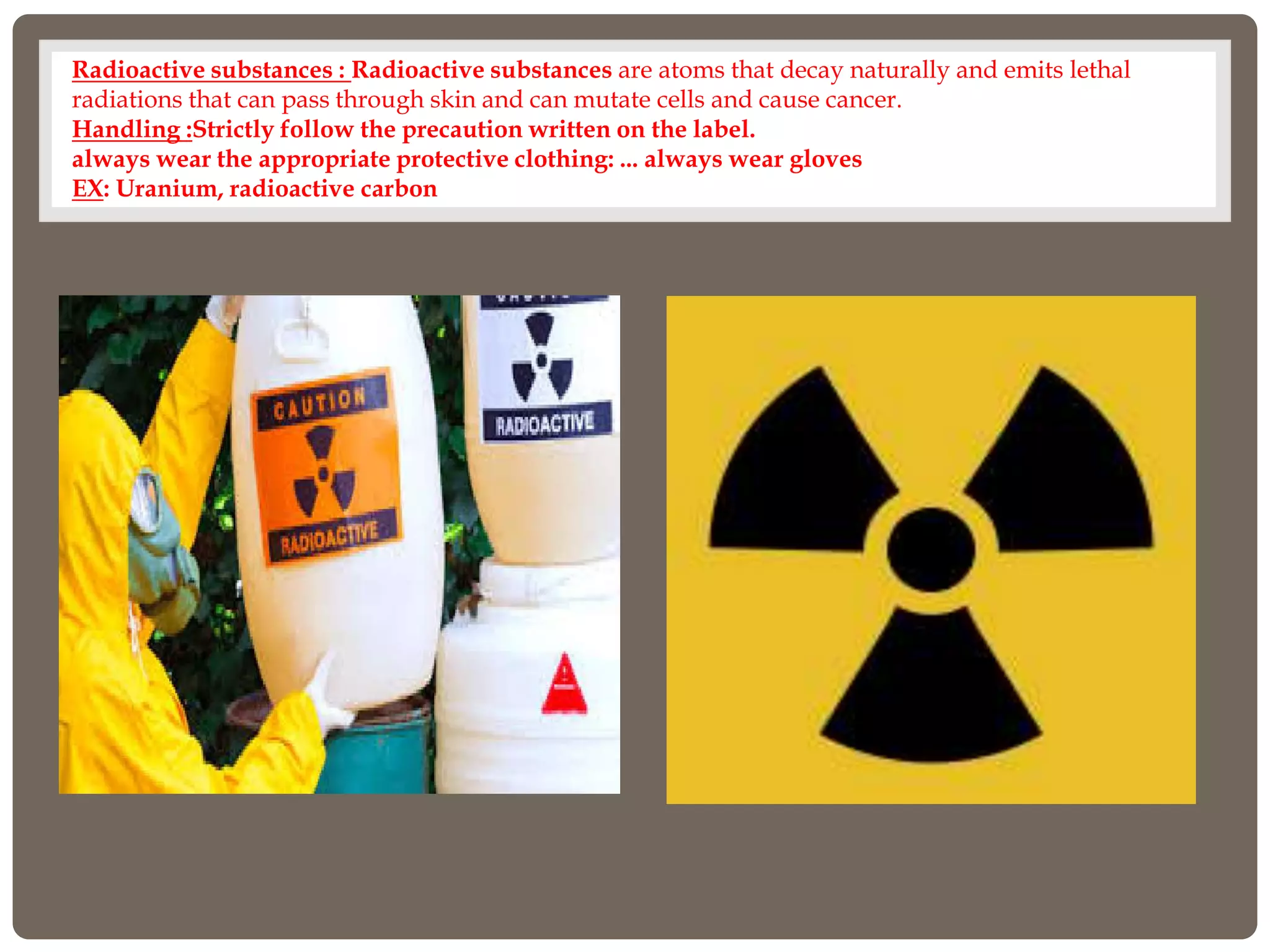 Radioactiv Substance Hazardous substances ppt | PPTX