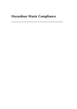 Hazardous Waste Compliance
 