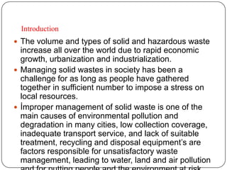 Solid Waste Management Challengies for Cities in Developing Countries ...