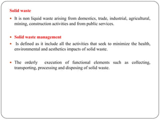 Solid Waste Management Challengies for Cities in Developing Countries ...