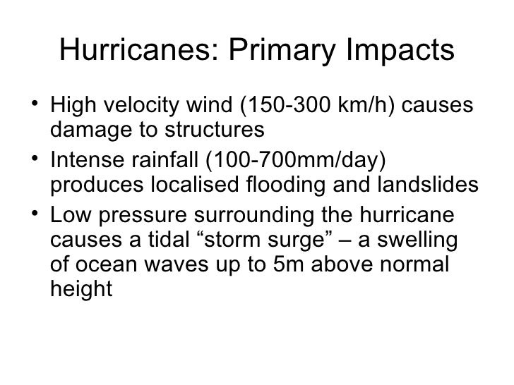 Cause effect of hurricanes
