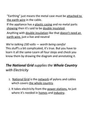 Hazards in the home from mains electricity | DOC