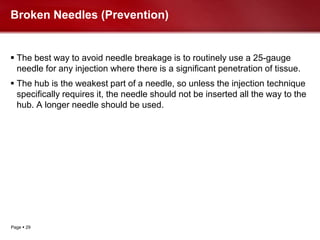 Needle Break Control Hazards of local anesthesia | PPTX