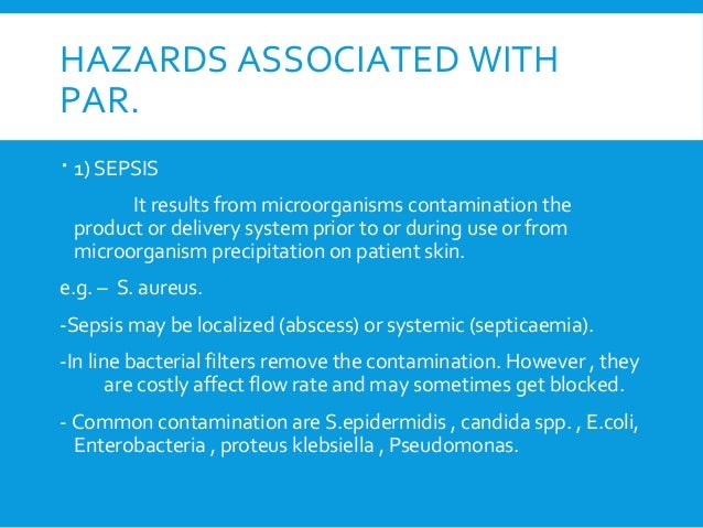 pune fluid system in to Hazards therapy related parenteral pune fluid system in to Hazards therapy related parenteral