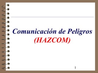 1
Comunicación de Peligros
(HAZCOM)
 