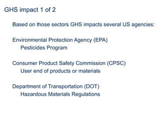 HAZCOM Globally Harmonized System of Classification and Labeling of ...