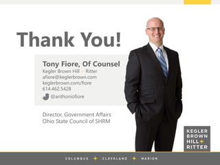 Program overview
 Basic terminology
 Regulatory overview
 Federal illegality
 History
 Industry/regulatory status
 Cash implications
 Employment issues
 