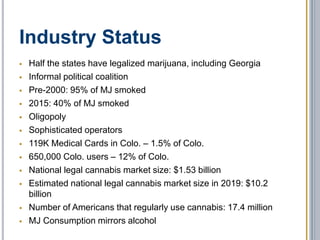 The
Facts
The
Decision
Marijuana
Lawful Off-Duty Conduct
Coats v. Dish Network
2013 Colorado Court of Appeals
“Lawful” means lawful under both the state and
federal law. Because marijuana is illegal under
federal law, it is not a “lawful” activity and is
not protected under the statute. Employees can
be fired for smoking marijuana off-duty.
Brandon Coats, a quadriplegic and medical marijuana
user, was fired from Dish Network after testing
positive for marijuana. He said his medical
marijuana use was a “lawful off-duty activity” and
that Dish Network was not permitted to fire him.
 