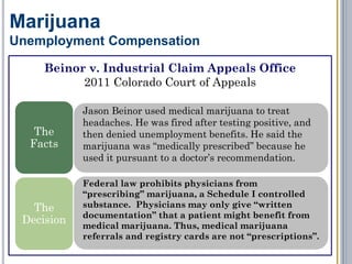 Marijuana
Secondary Exposure At Incident
No court decision or agency guidance
What to do with emergency personnel who are exposed to
marijuana by contact or smoke?
Thoughts:
• Put a policy in place before the situation arises
• SOP/SOG/Handbook – “grace period” after exposure?
• Self Reporting?
 