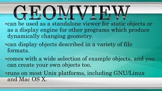 Geomview Geometry Softwares | PPTX