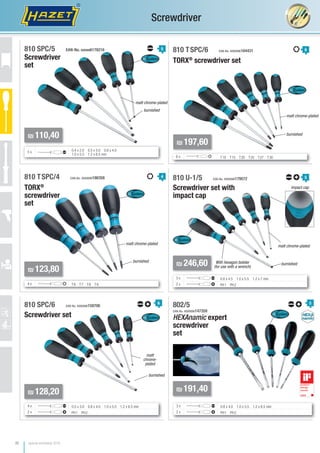 22
T
U
3K System
3K System
5
3K System
6
810 SPC/6 EAN-No. 4000896158706 K L
810 TSPC/6 EAN-No. 4000896164431 N
810 U-1/5 EAN-No. 4000896179572 K L
56
3K System
802/5 K L
EAN-No. 4000896147359
3K System
3K System
5
4
810 SPC/5 EAN-No. 4000896178216 K
810 TSPC/4 EAN-No. 4000896186358 N
₪ 128,20
₪ 246,60
₪ 197,60
₪ 191,40
₪ 110,40
₪ 123,80
special worldwide 2016
burnished
Screwdriver set with
impact cap
With hexagon bolster
(for use with a wrench)
matt chrome-plated
TORX®
screwdriver set
Impact cap
3 x 1 K 0.8 x 4.5 1.0 x 5.5 1.2 x 7 mm
2 x 2 L PH1 PH2
6 x 2 N T10 T15 T20 T25 T27 T30
matt chrome-plated
burnished
HEXAnamic expert
screwdriver
set
3 x 1 K 0.8 x 4.0 1.0 x 5.5 1.2 x 6.5 mm
2 x 2 L PH1 PH2
Screwdriver
set
TORX®
screwdriver
set
5 x 1 K
0.4 x 2.0 0.5 x 3.0 0.8 x 4.0
1.0 x 5.5 1.2 x 6.5 mm
4 x 2 N T6 T7 T8 T9
Screwdriver set
matt
chrome-
plated
burnished
matt chrome-plated
burnished
matt chrome-plated
burnished
Screwdriver
4 x 1 K 0.5 x 3.0 0.8 x 4.0 1.0 x 5.5 1.2 x 6.5 mm
2 x 2 L PH1 PH2
 