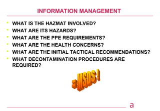 Comprehensive Hazardous Materials Incident Management and Response ...