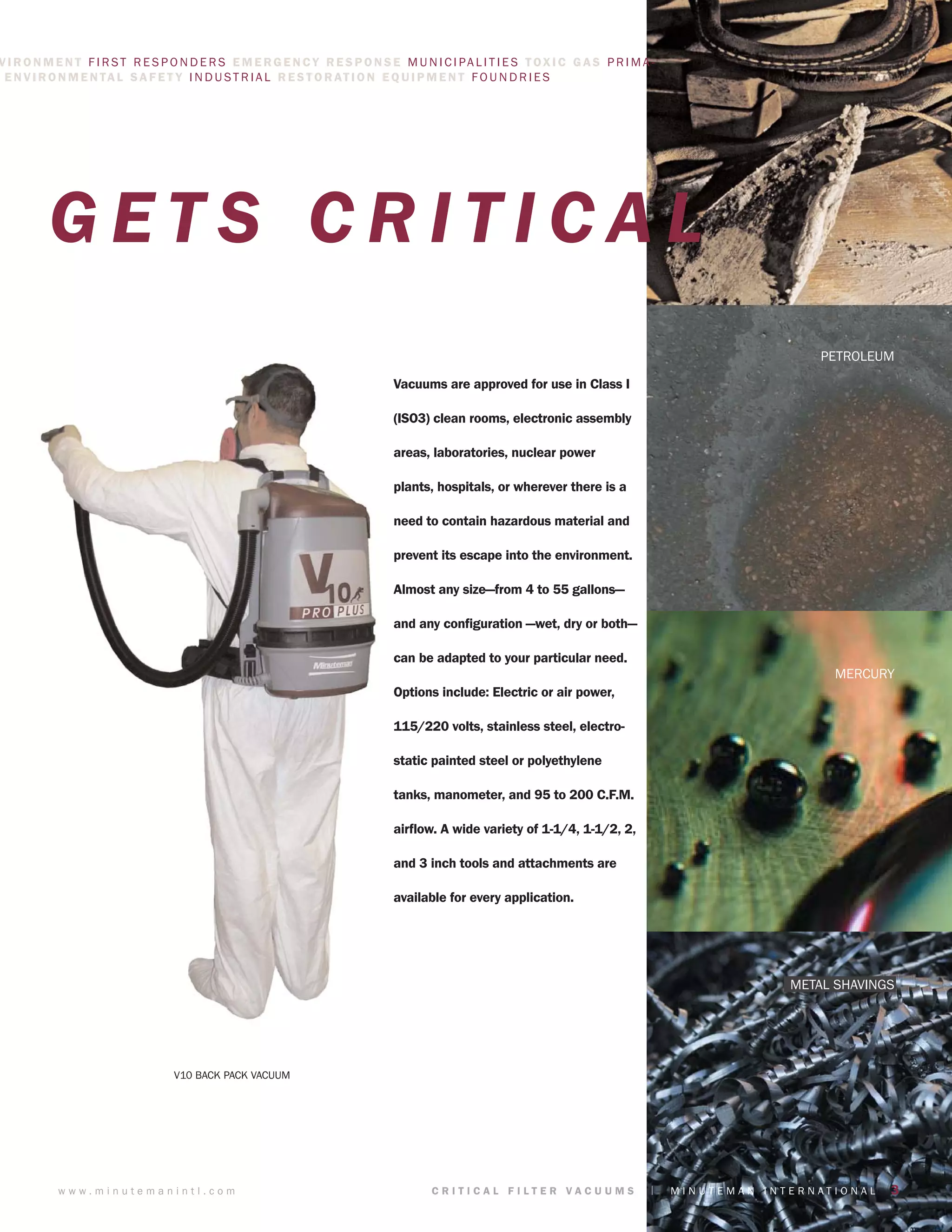 Minuteman HazMat Product Catalog 2010 PDF