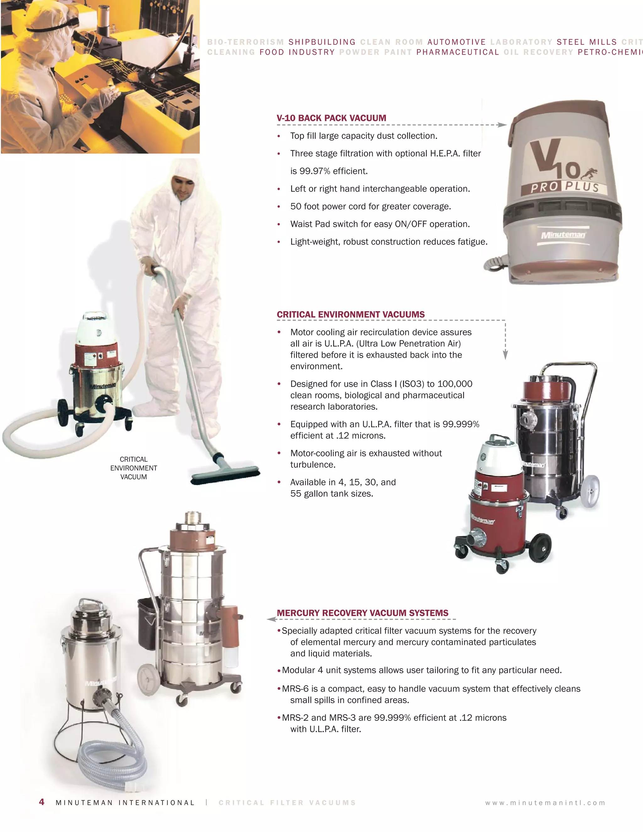 Minuteman HazMat Product Catalog 2010 PDF
