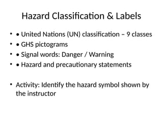 HAZMAT_Training_Classroom_Version Power Point | PPTX