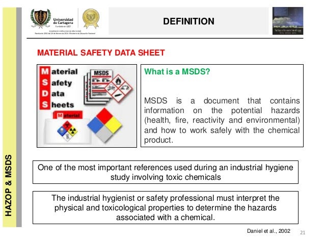 hazard operability study hazop material safety data sheet msds what is a data sheet