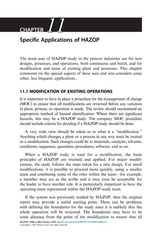 Hazop guide to best practices | PDF