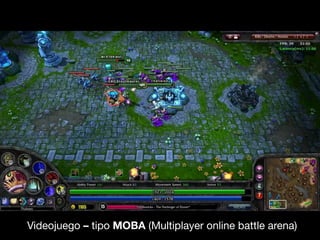 Videojuego – tipo MOBA (Multiplayer online battle arena)
 