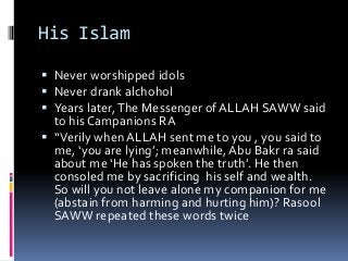 Sid Rasol Hazrat abu bakr sid deeq with rasool allah saww | PPTX