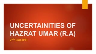 Hazrat R Hazrat umar (R A) | PPTX
