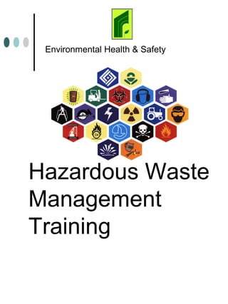 Hazardous Waste
Management
Training
Environmental Health & Safety
 