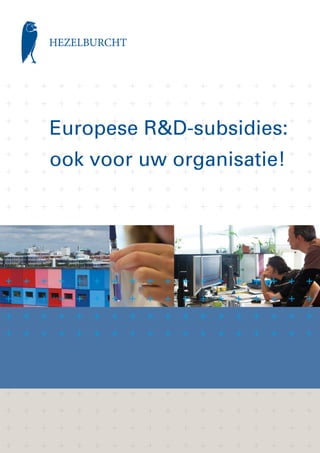 Europese R&D-subsidies:
ook voor uw organisatie!
 