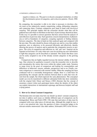 A PURPOSEFUL APPROACH TO CCM 393
negative evidence, etc. The goal is to discern conceptual similarities, to reﬁne
the disc...