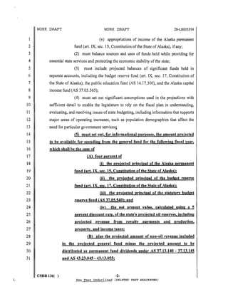 5
10
15
20
25
30
WORK DRAFT WORK DRAFT 28-LS0353N
(v) appropriations of income of the Alaska pennanent
2 fund (art. IX, se...