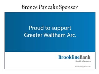 Bronze Pancake Sponsor
 