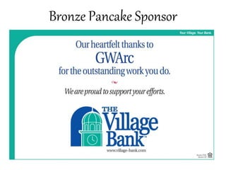Bronze Pancake Sponsor
 