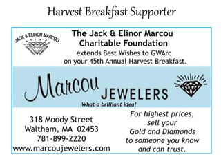 Harvest Breakfast Supporter
 