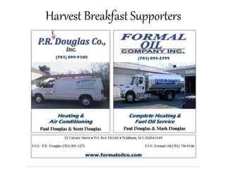 Harvest Breakfast Supporters
 