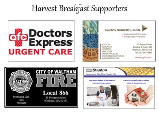 Harvest Breakfast Supporters
 