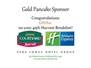 Gold Pancake Sponsor
 