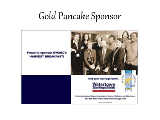 Gold Pancake Sponsor
 