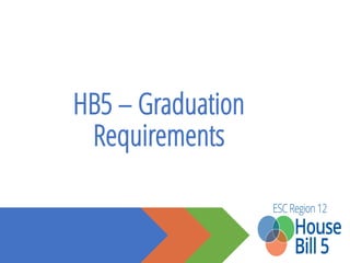 HB5 –Graduation Requirements  