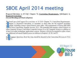For ARDC to decide
From TEA:
A student, who due to a disability, is unable to complete two credits in the same
language in LOTE, may substitute:
• a combination of two credits from English language arts, mathematics, science, or
social studies;
• two credits in career and technical education or technology applications
The determination regarding a student's ability to complete the LOTE credit
requirements will be made by:
the student's ARD committee if the student receives special education services under
the TEC, Chapter 29, Subchapter A
or the committee established for the student under Section 504, Rehabilitation Act of
1973 (29 United States Code (USC), §794)
 