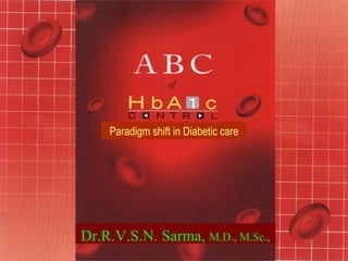 [email_address] Dr.R.V.S.N. Sarma,  M.D., M.Sc.,   Paradigm shift in Diabetic care 