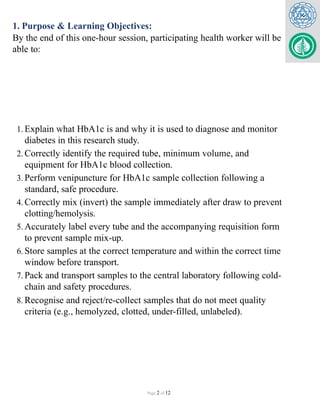 Comprehensive Guide to HbA1c Blood Sample Collection, Handling, and ...