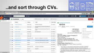..and sort through CVs.
 
